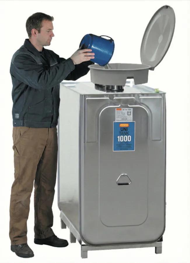 cuve de récupération des huiles usagées